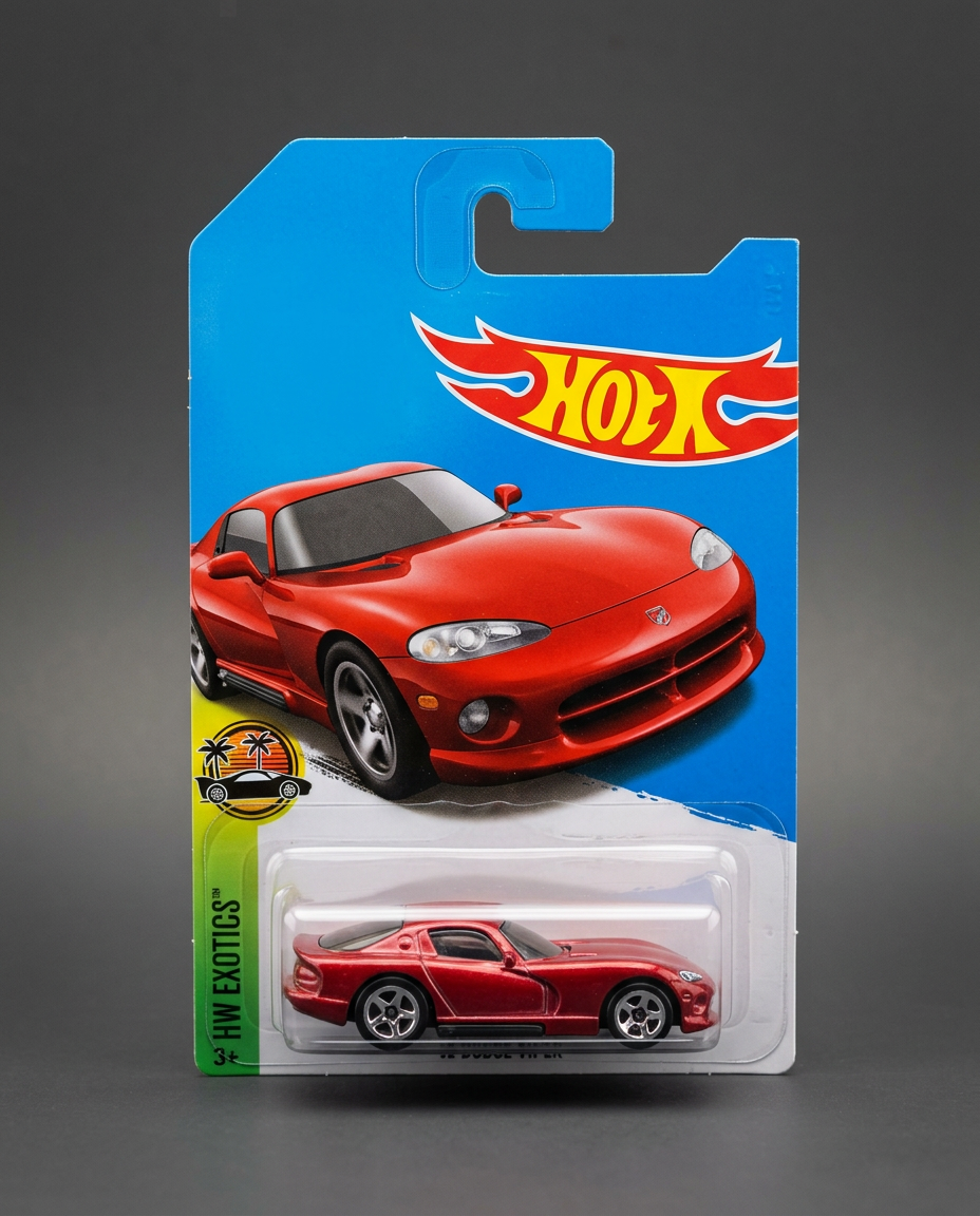 Dodge Viper kartında orijinal diecast model araba