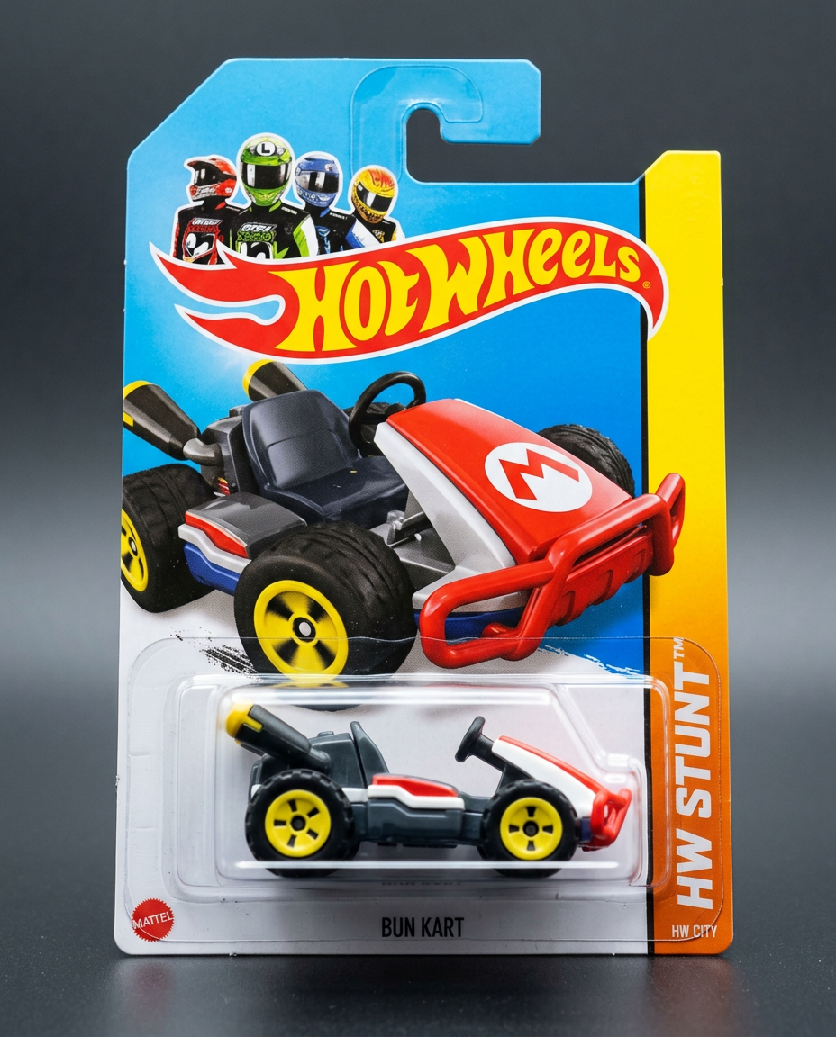 Bun Kart kartında orijinal diecast model araba